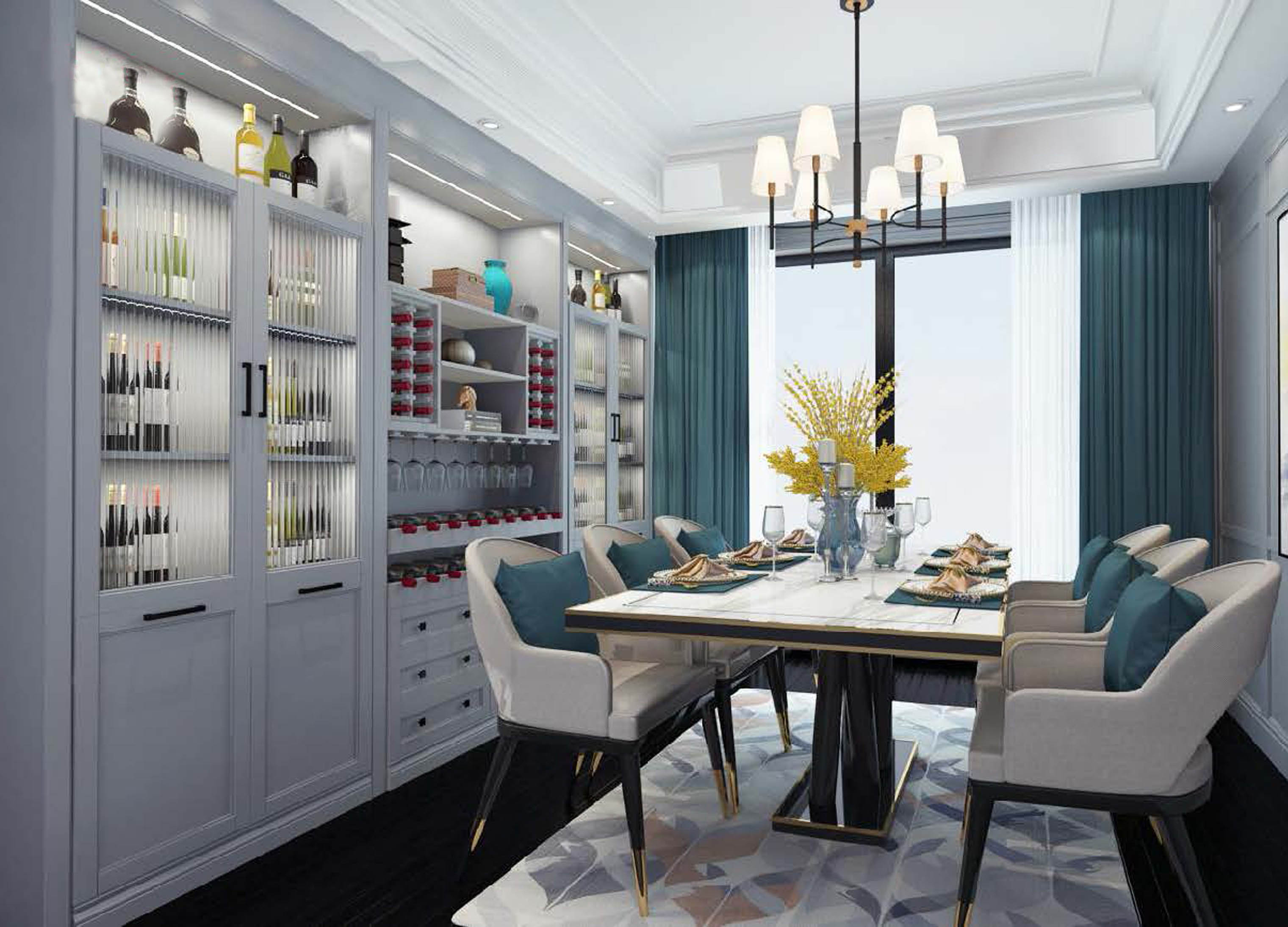 dining romm pvc laminate kitchen cabinet door wholesale
