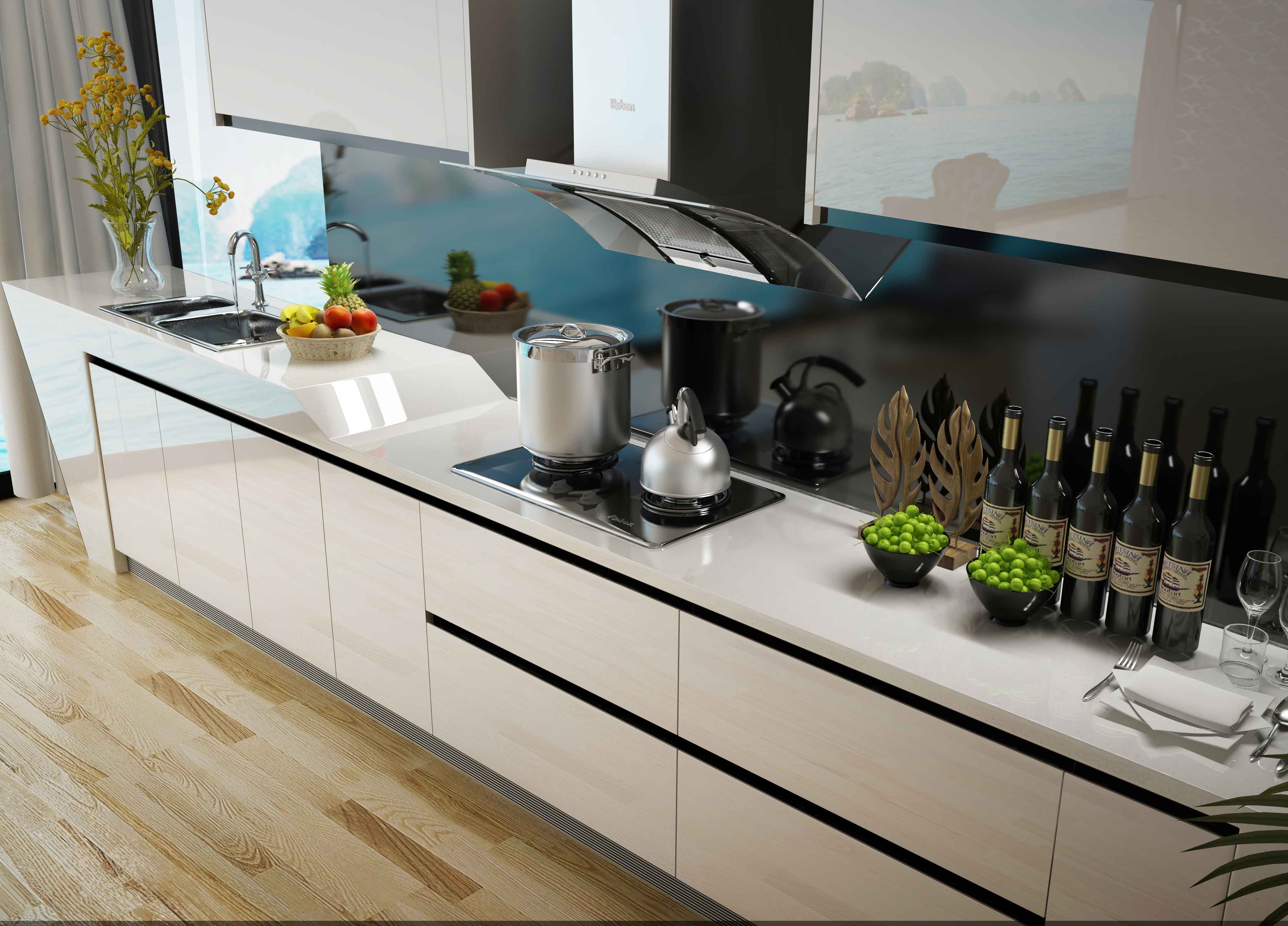 modern white lacquer kitchen cabinet wholesale fashion