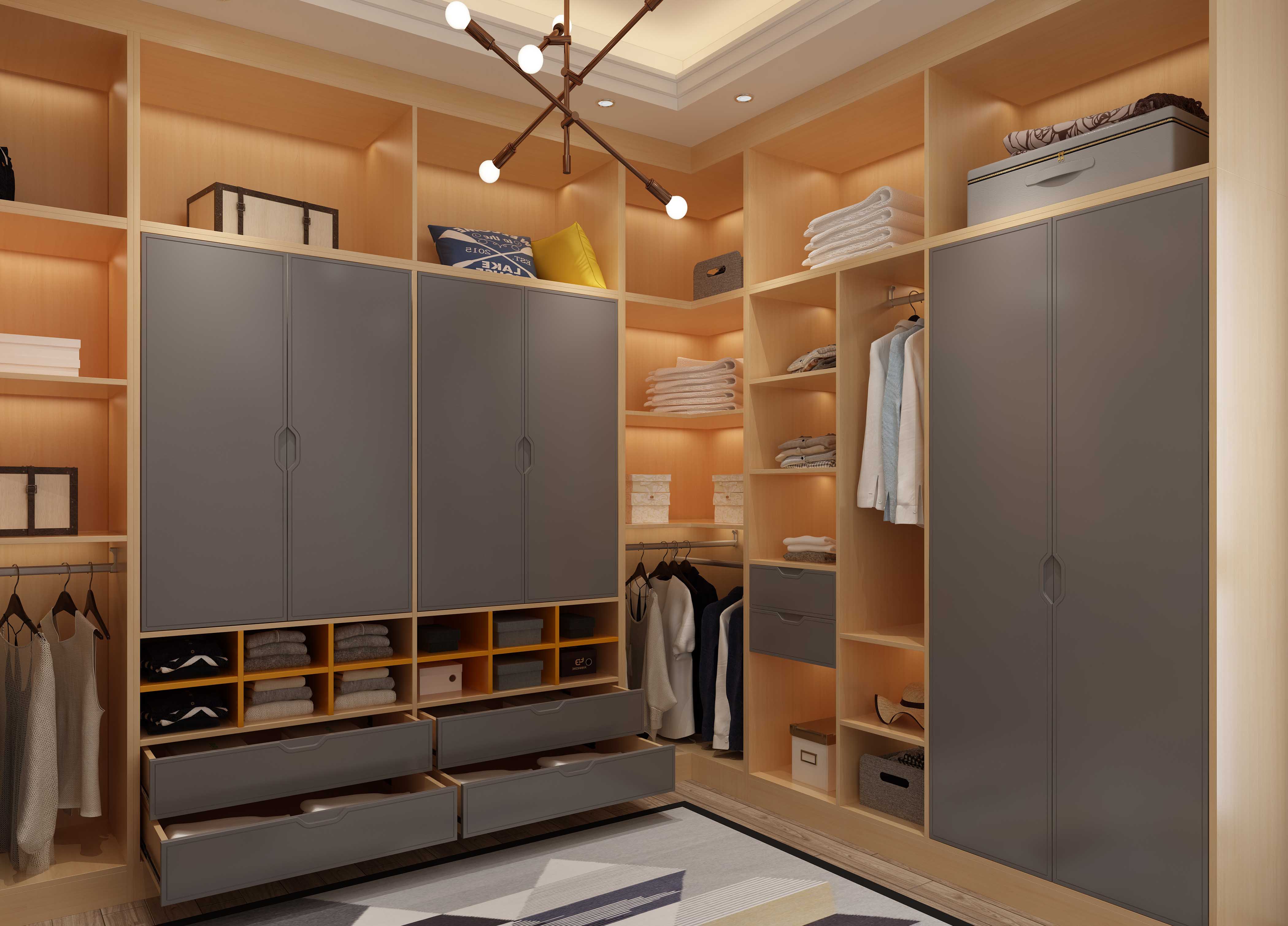 خزانة غرفة نوم على الطراز الأوروبي European Style Bedroom Wardrobe