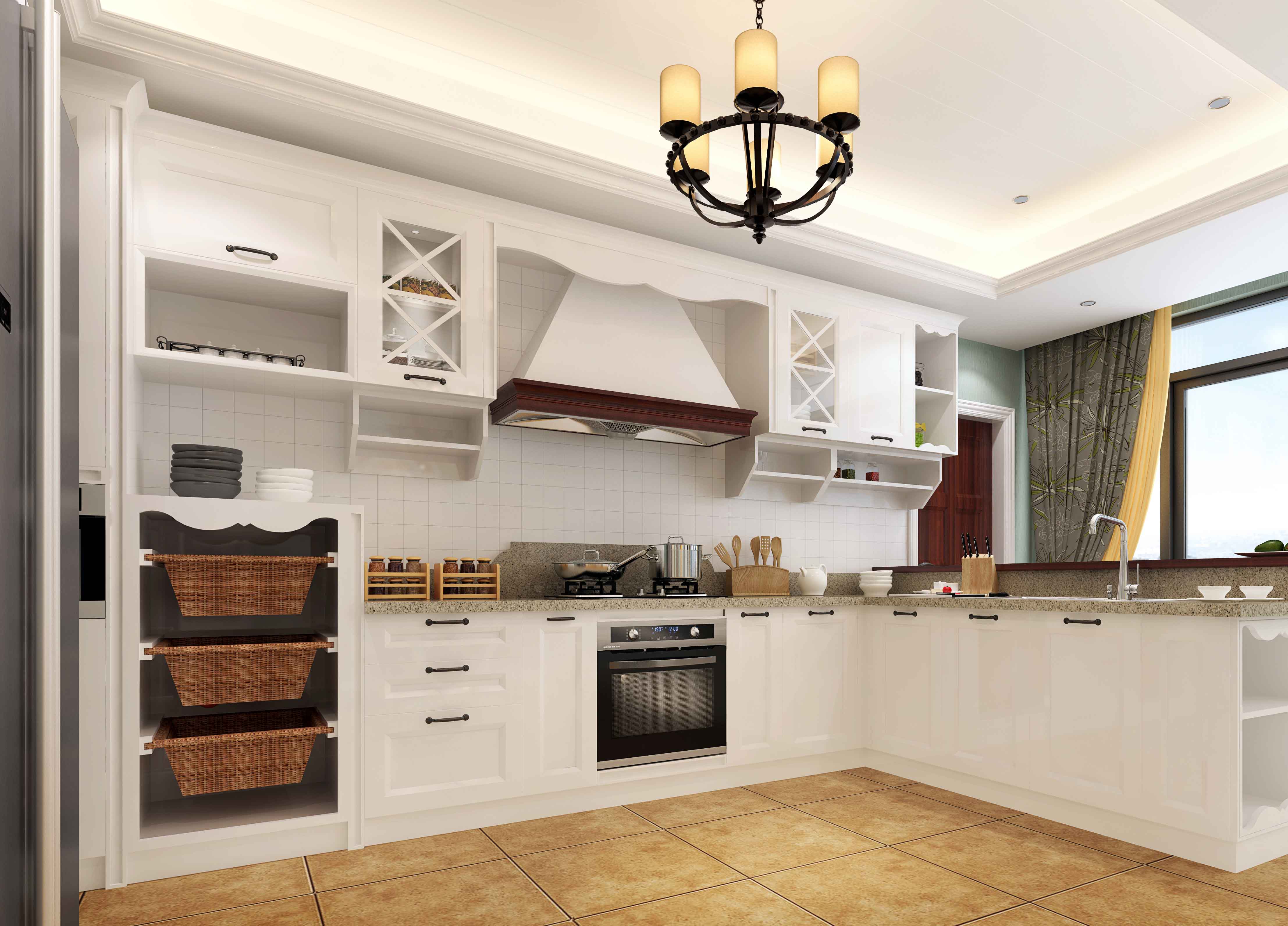 american pastoral syle pvc kitchen cabinet wholesale